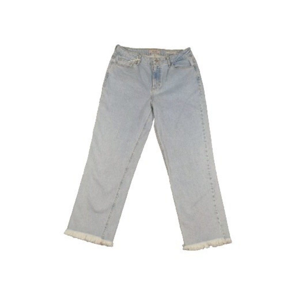 GUESS 1981 Women's Riviera Wash High-Rise Embroidered Hanalei Frayed-Hem Jeans